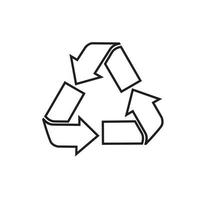 recycle pictogram. recycle recycling symbool. vectorillustratie. geïsoleerd op een witte achtergrond. vector