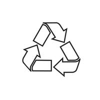 recycle pictogram. recycle recycling symbool. vectorillustratie. geïsoleerd op een witte achtergrond. vector