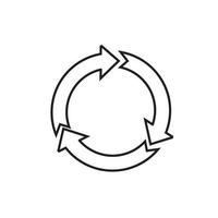 recycle pictogram. recycle recycling symbool. vectorillustratie. geïsoleerd op een witte achtergrond. vector