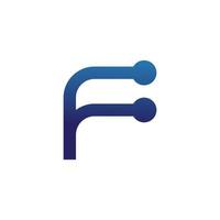 letter f tech logo-ontwerp vector