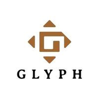 letter g glyph logo-ontwerp vector