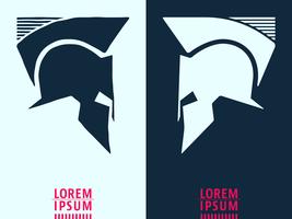 Griekse helm, Romeinse helm, Spartaanse helm. Element bescherming krijger. Afdrukken op pictogrammen, logo&#39;s of t-shirts vector