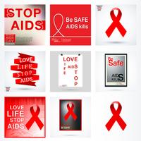 Stel AIDS-poster in vector