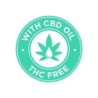 CBD Oil-pictogram. THC Gratis. vector