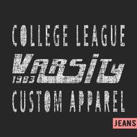 College League vintage stempel vector