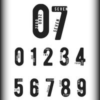 Nummerlogo of pictogram vector