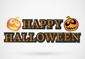 Happy halloween pompoen vector