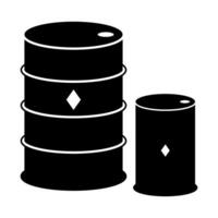 chemische drums zwart pictogram witte achtergrond vector