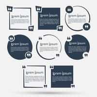 Quotes template set. Quote bubbel ontwerp vector