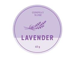 lavendel rond etiketontwerp, etiketten van lavendelolie. schermverzorging en label voor cosmetische verpakkingen. element voor verpakkingsontwerp vector