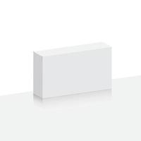 realistische witte doos 3d mockup, medicijnproduct 3d vector