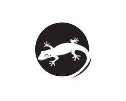 Hagedis Chameleon Gecko Silhouette zwarte vector 10