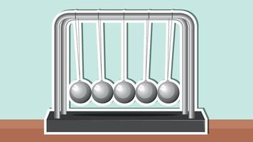 miniatuurontwerp met Newton's Cradle vector