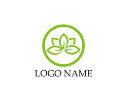 Logo&#39;s van groene blad ecologie natuurelement vector pictogram