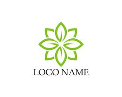 Logo&#39;s van groene blad ecologie natuurelement vector pictogram