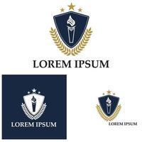 universiteitsacademie school en cursus logo ontwerpsjabloon vector