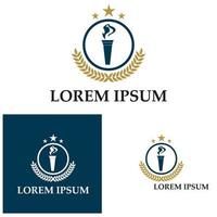 universiteitsacademie school en cursus logo ontwerpsjabloon vector