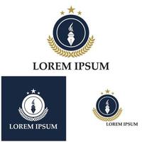 universiteitsacademie school en cursus logo ontwerpsjabloon vector