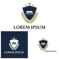 universiteitsacademie school en cursus logo ontwerpsjabloon vector