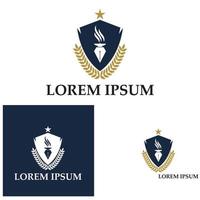 universiteitsacademie school en cursus logo ontwerpsjabloon vector