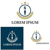 universiteitsacademie school en cursus logo ontwerpsjabloon vector