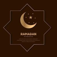eenvoudige en schone ramadan kareem-achtergrondvector. ramadan kareem ontwerp met wassende maan en sterren vectorillustratie. vector