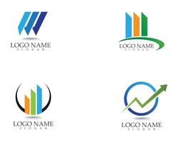 financieren logo en symbolen vector concept illustratie