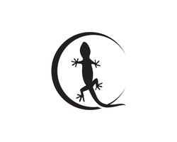 Hagedis Chameleon Gecko Silhouette zwarte vector 10