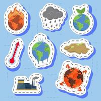 klimaatverandering stickers vector