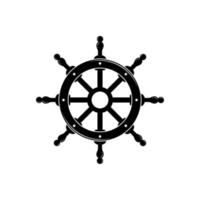stuur kapitein boot schip jacht kompas vervoer logo ontwerp inspiratie vector