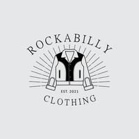 vintage rockabilly jas-logo voor inspiratie voor kledingwinkelontwerp vector