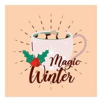 magische winterkaart vector