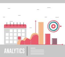 analyseer gegevensgrafiek vector