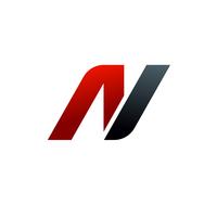 letter n logo. snelheid logo ontwerpsjabloon concept vector