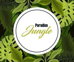 paradijs jungle label vector