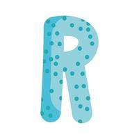 gestippelde letter r vector