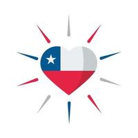 Chili vlag vormig hart vector