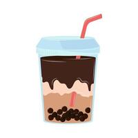 chocolade bubbelthee vector