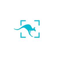 kangoeroe logo ontwerp vector pictogram illustratie element