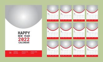 nieuwjaar creatieve kleurrijke kalender eenvoudig en zakelijk vector