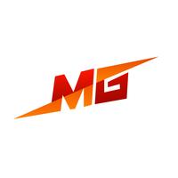 Letter MG-logo. snelheid ontwerpsjabloon concept vector