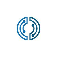 cirkel technologie logo vector