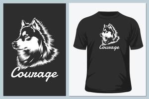 hond, ontwerp t-shirt vector