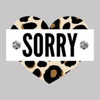 slogan sorry coole zin grafisch vector print mode belettering kalligrafie