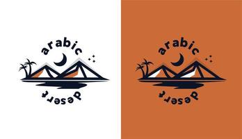 Arabisch woestijnberglogo voor allerlei producten en merken vector