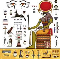 Egyptische oude symbol.religion icon.egypt deiteis.culture.design element. vector