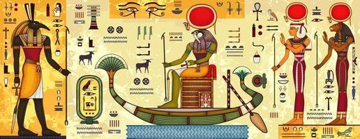 Egyptische oude symbol.religion icon.egypt deiteis.culture.design element. vector