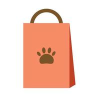 zak met korrels voor de hygiëne van honden- of kattenbakvulling. accessoires voor huisdieren. winkelconcept. vector