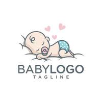 schattige baby logo ontwerp vector