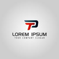 Modern Letter TP-logo. snelheid ontwerpsjabloon concept vector